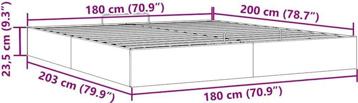 Produktbild vidaXL Ottoman-Bett (180 x 200 cm)