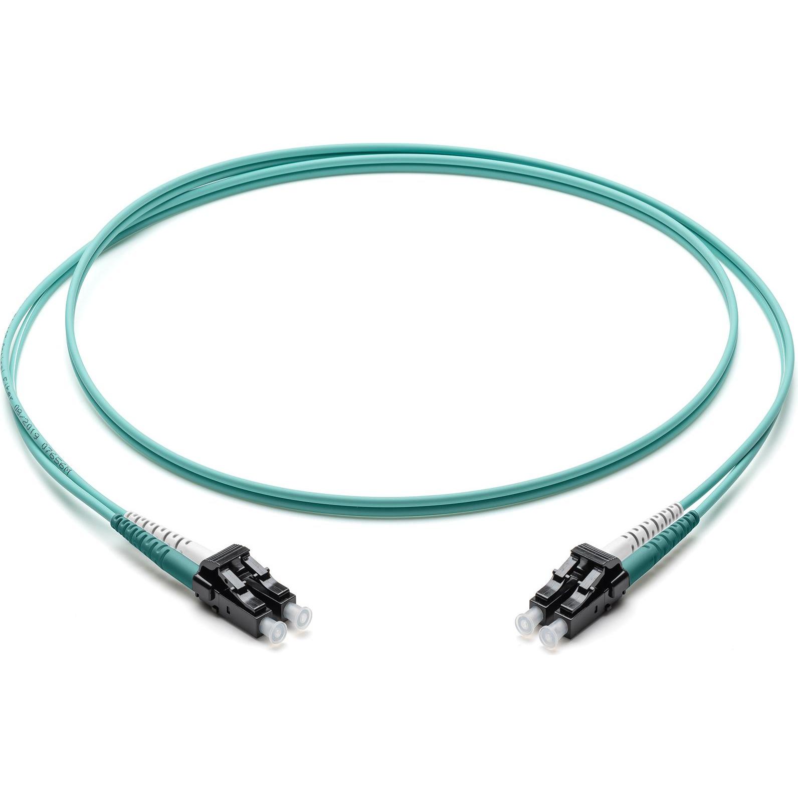 Corning Cavo patch in fibra ottica LC/LC OM3 50/125, 2 m, turchese F050502T2Z20002M (CAT8.1, 2 m), Cavo di rete