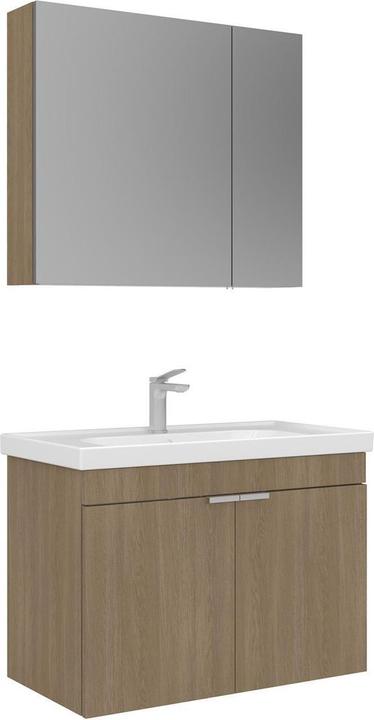Produktbild Homitis Desna 80 Bathroom Cabinet With Sink & Mirror Set (2 Pieces)