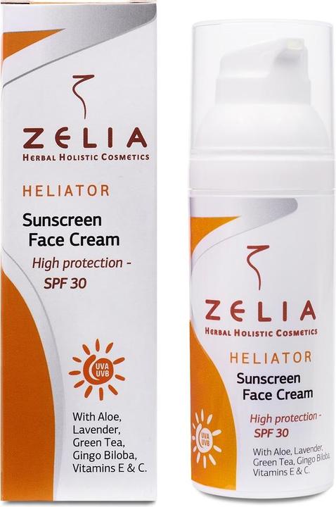 Actual product image Zelia HELIATOR Sunscreen Face Cream SPF 30 (Sun cream face, SPF 30, 50 ml)