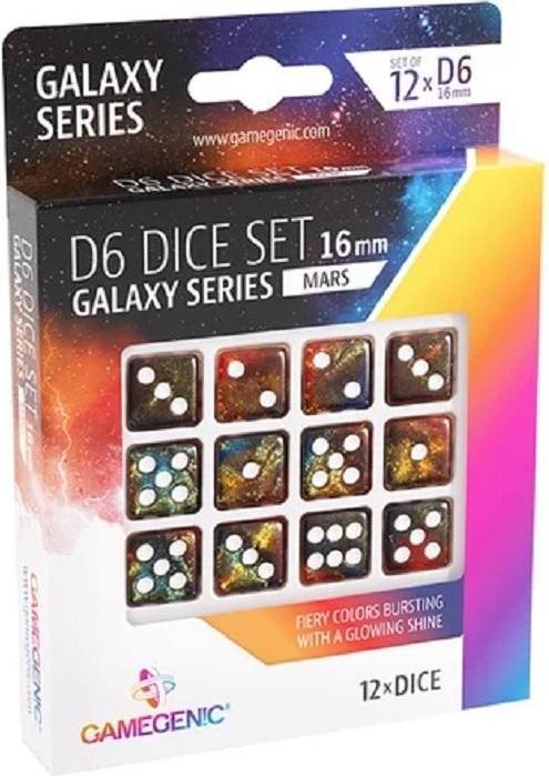 Immagine prodotto Gamegenic Set di 12 pezzi D6 - Serie Galaxy : Marte