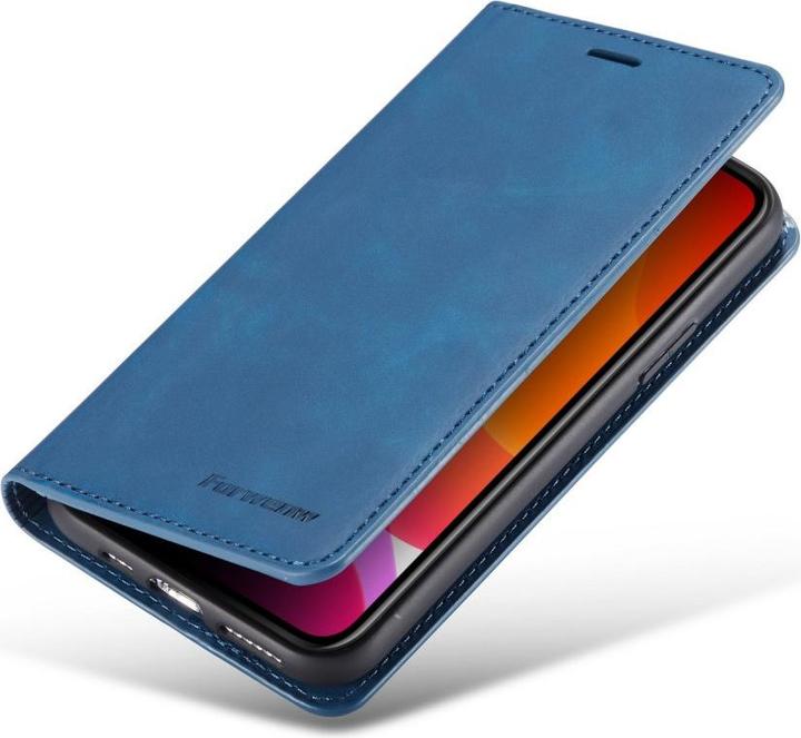 Produktbild Cover-Discount iPhone 11 Pro Max - Vintage Flip Case in Wildleder Optik blau (Apple iPhone 11 Pro Max)
