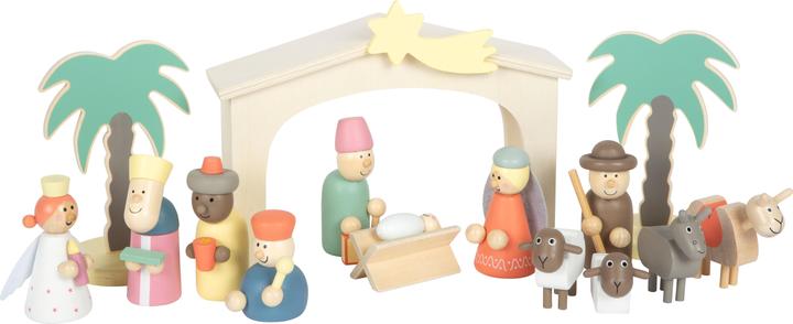 Produktbild small foot Spielset Holzkrippe Weihnachtsgeschichte