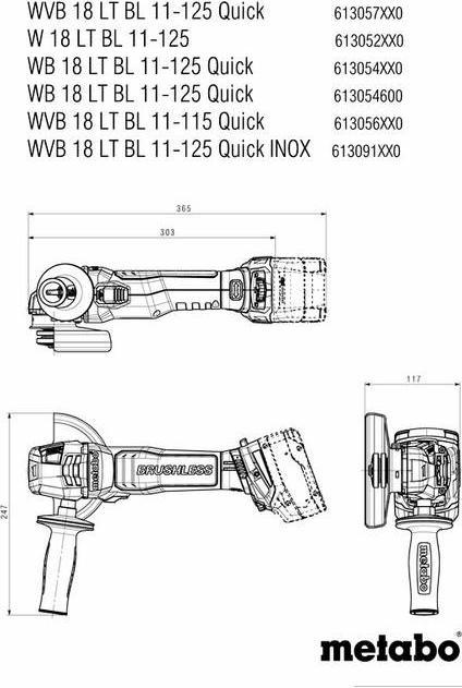 Produktbild Metabo Akku-Winkelschleifer W 18 LT BL 11-125 (125 mm)
