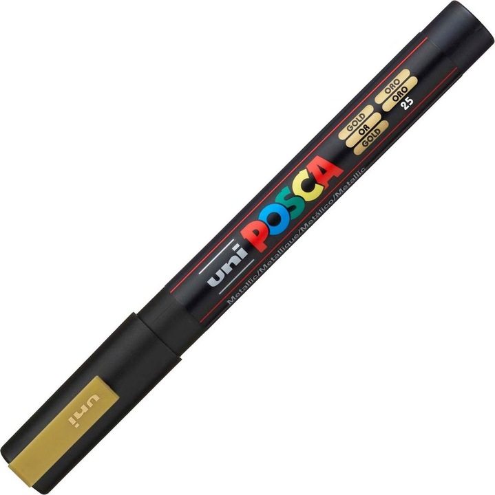 Actual product image Posca Marker PC-3M round tip (Gold, 0.90 mm, 1 x)
