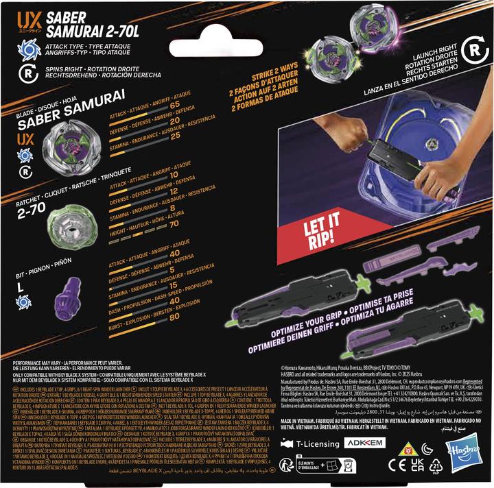 Produktbild Hasbro Beyblade X Victory Grip rechtsdrehendes Starter-Set (Deutsch, Italienisch, Niederländisch)