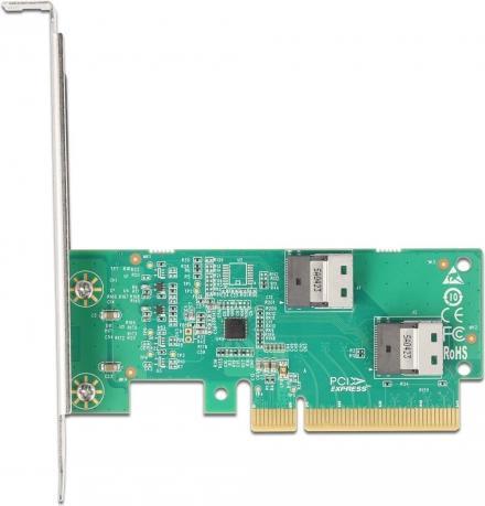 Produktbild Delock PCI Express 4.0 x8 Karte zu 2 x intern SFF-8654 4i NVMe