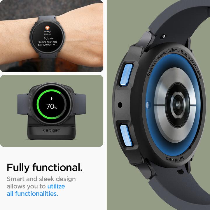 Actual product image Spigen Liquid Air Samsung Galaxy Watch 6 40 mm czarny/matte black ACS06393
