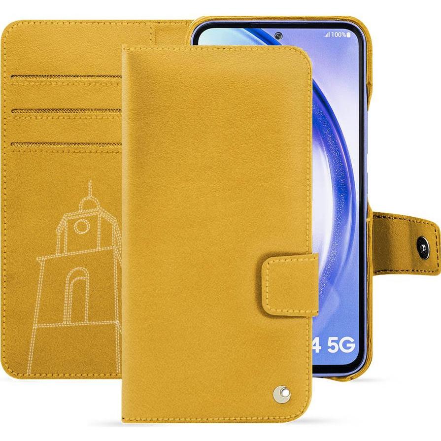 Noreve Lederschutzhülle Samsung Galaxy A54 (Samsung Galaxy A54 5G), Smartphone Hülle, Orange