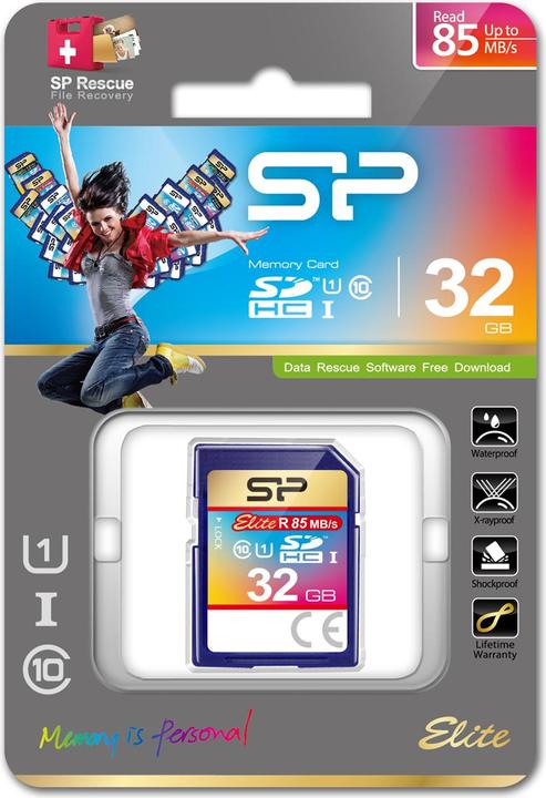 Produktbild Silicon Power Elite UHS-I 32GB SDHC 85/10 MBs (32 GB, SDHC, U1, UHS-I)