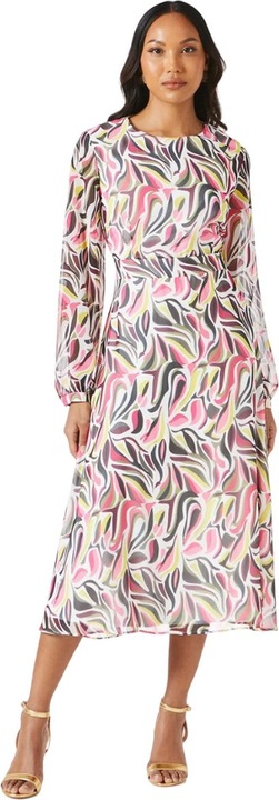 Principles Vestito Midi Astratta Donna (38 D)