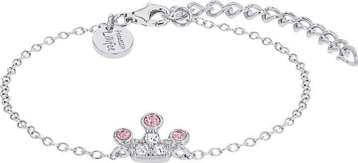 Actual product image Prinzessin Lillifee Arm jewellery for girls, 925 sterling silver, glass | crown (12 cm, 925 silver)