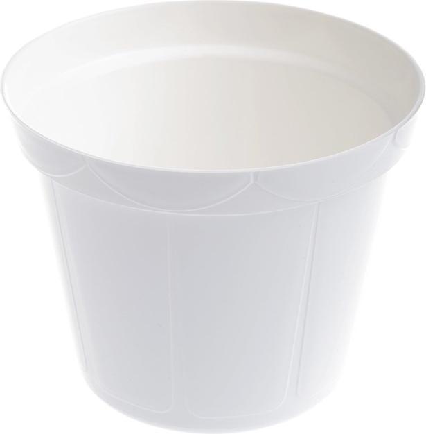 Actual product image Uniplastex Flowerpot Classic UDC12, plastic, Ø 12 cm, white (12 x 10 cm)
