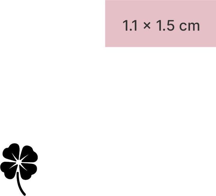 Actual product image minink Temporary tattoo - cloverleaf filled in