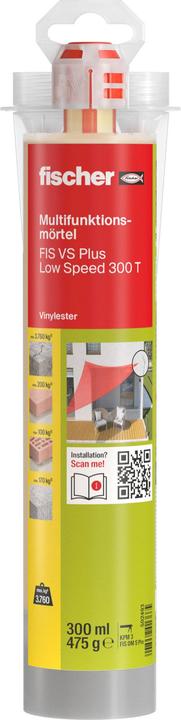 Productafbeelding Fischer 502493 Multifunctionele mortel 300 T K, inhoud: 1 patroon FIS VS (300 ml), 2 x statische menger