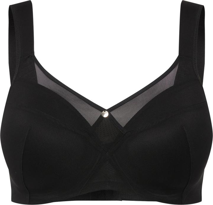 Actual product image Ulla Popken Mesh Panel Seamless Underwire Bra (95 E)