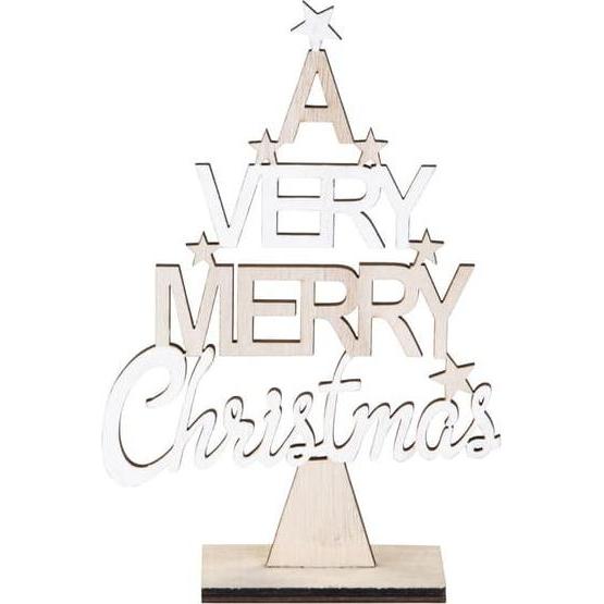 Thumbnail - MICA Living, Weihnachtsdeko, Baum Merry Christmas - ca. 14,5 x 4,5 x 22 cm