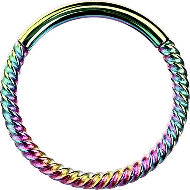 Immagine prodotto Star Piercing Anello a micro segmenti pieghevole intrecciato colorato (senza ottone, Acciaio chirurgico 316L)