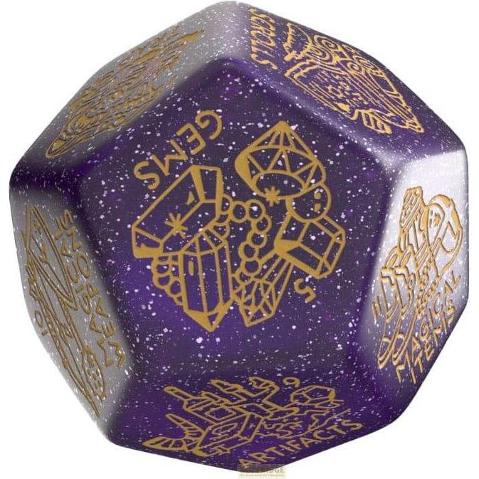 Q Workshop Viridian Würfel Jumbo Würfel Treasure Generator Die D12 Shimmering Purple