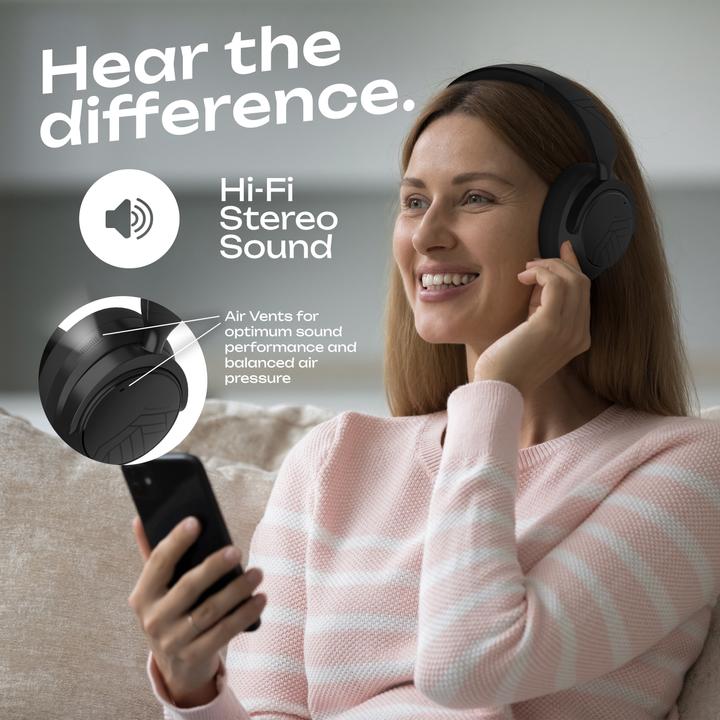 Productafbeelding PowerLocus MoonFly Over Ear Bluetooth-Kopfhörer mit ANC (ANC, 70 h)