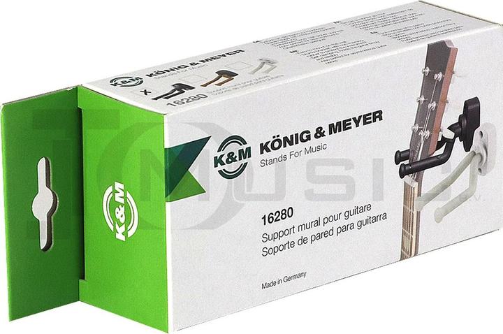 Image du produit K&M 16280 Support mural pour guitare (Contrebasse, Guitare, Guitare électrique)