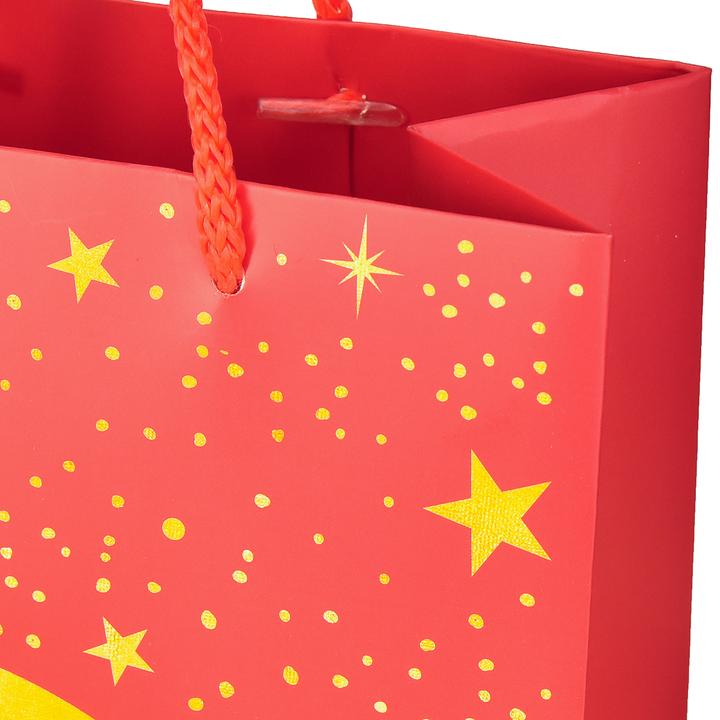Produktbild Viana Geschenktüte aus Papier Rot Goldgelb für Weihnachtsgeschenke (2x)