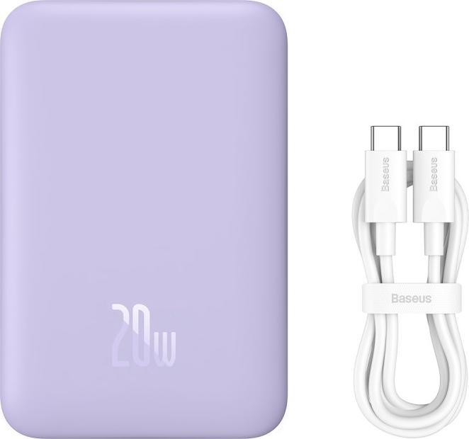 Produktbild Baseus Magnetic Mini Air Powerbank 10000mAh 20W (purple) (10000 mAh, 20 W, 37 Wh)