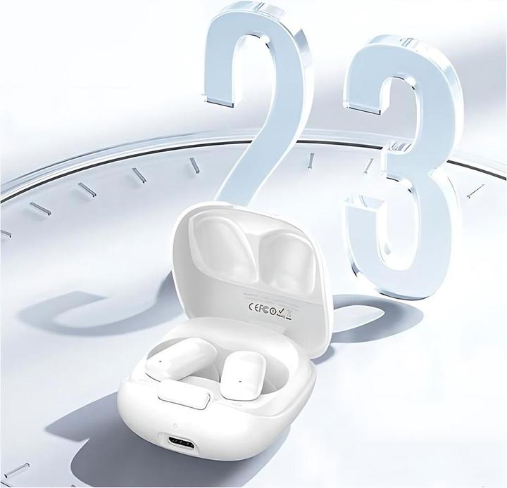 Actual product image Usams Słuchawki Bluetooth 5.3 TWS ID Series bezprzewodowe biały/white BHUID02 (ID25) (5 h, Wireless)