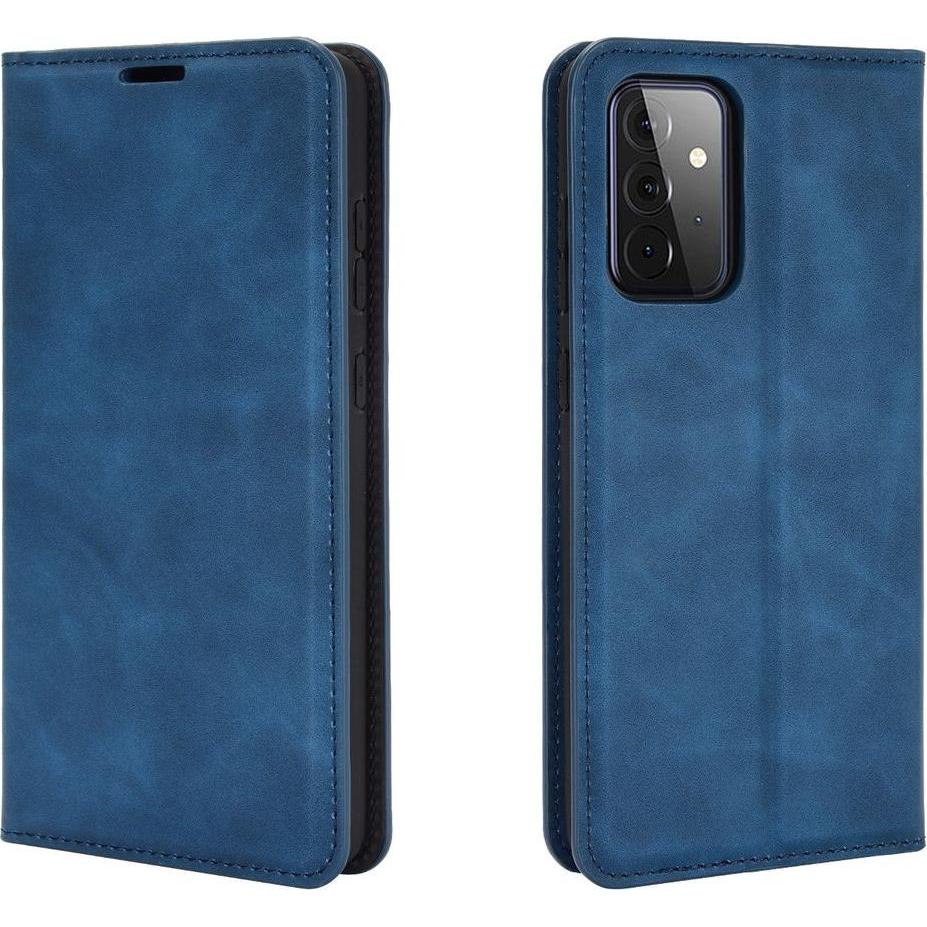 König Design Hülle Handy Schutz für Samsung Galaxy A72 5G Case Cover Tasche Etui Bumper Blau (Samsung Galaxy A72 5G), Sm...