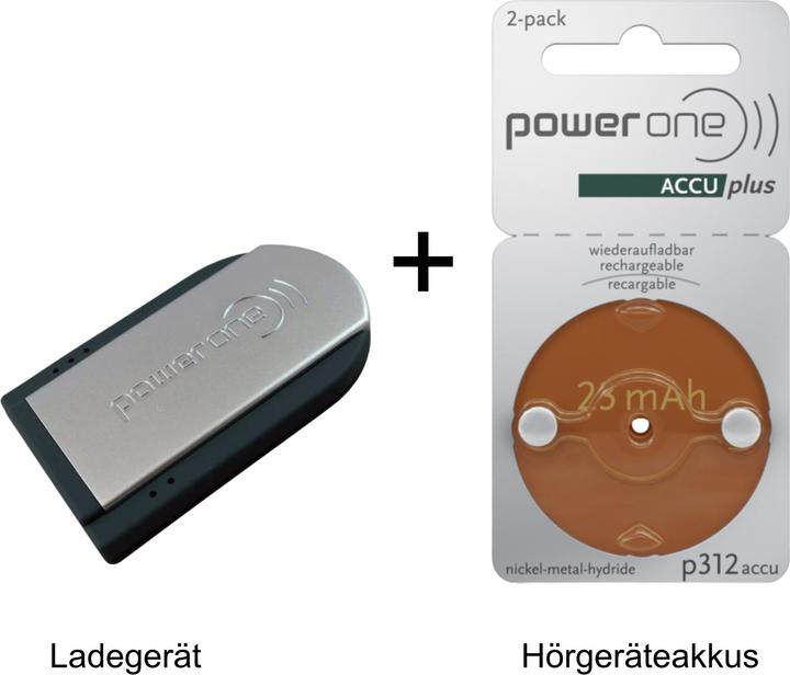 Produktbild Powerone Accu plus (2 Stk., A312, 23 mAh)