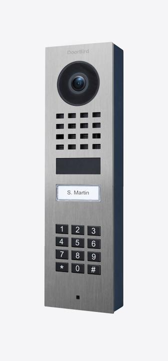 Image du produit Doorbird D1101KV Portier Vidéo IP en saillie V2A WLAN, Bluetooth® Acier inoxydable (brossé) (Bluetooth, Bluetooth Faible consommation, Ethernet, WiFi)