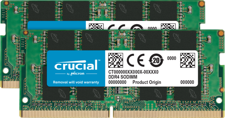 Produktbild Crucial Laptop Memory (2 x 32GB, 2666 MHz, DDR4-RAM, SO-DIMM)