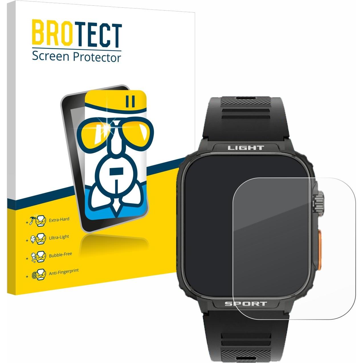 BROTECT Schutzglas Schutzfolie Displayschutz Display Schutz Glas Folie klar, Smartwatch Schutzfolie, Transparent