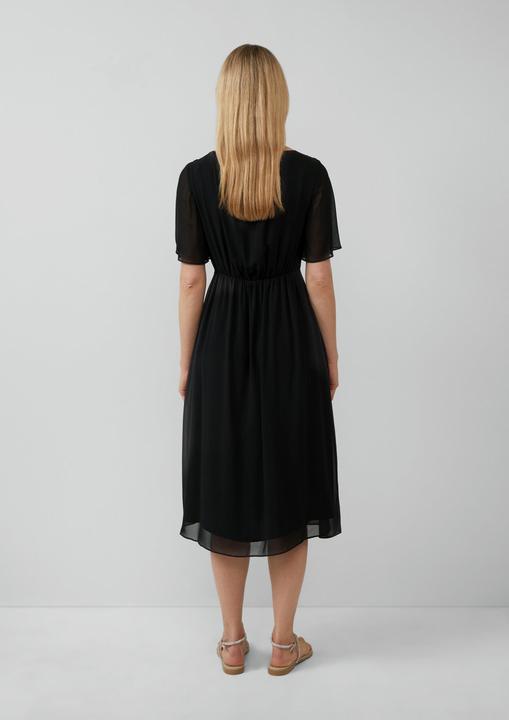Produktbild S.Oliver Kleid Midikleid aus Chiffon mit kurzen Ärmeln und blickdichtem Futter (32)