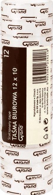 Produktbild GrandHall Büroklebeband 12 mm x 10 m (12 Stück) GRAND (12 mm)