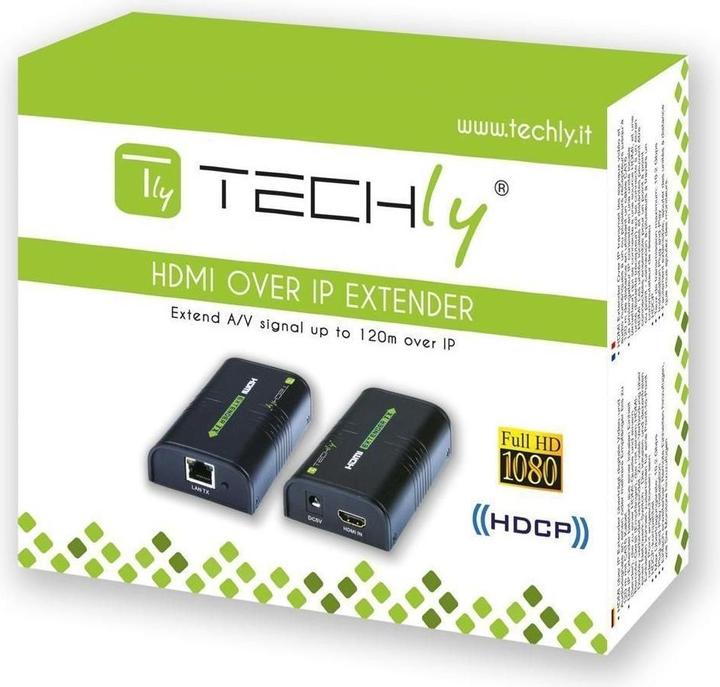 Produktbild Techly Extender (Verlängerung) HDMI Extender/Splitter über IP (120m) (CAT6a, 0.11 m)