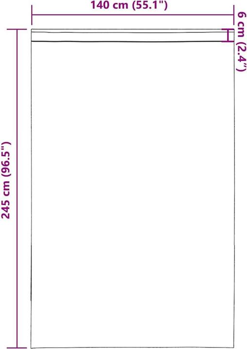 Produktbild vidaXL Voile Vorhänge mit Stangentaschen 2 Stk. Lila (140 x 245 cm)