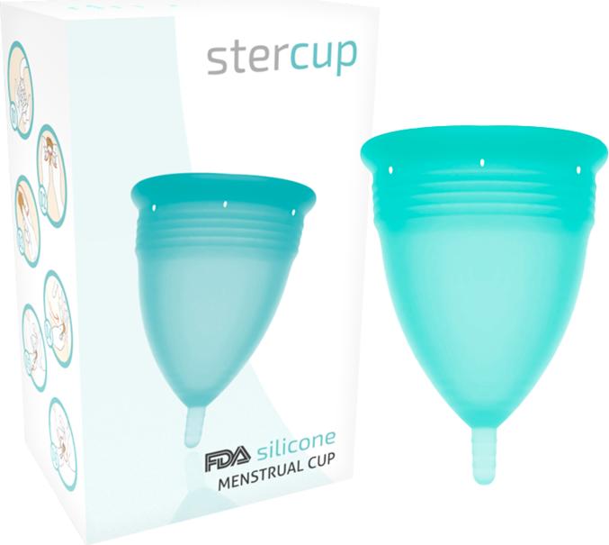 Actual product image Stercup Menstrual Cup Size L Aquamarine Colour Fda Silicone (L)