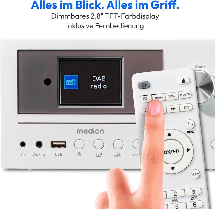 Actual product image Medion DAB+ LIFE P85003 (Wi-Fi, Bluetooth, CD player, 2x 15 W)