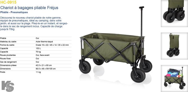 Actual product image Campart Foldable trolley