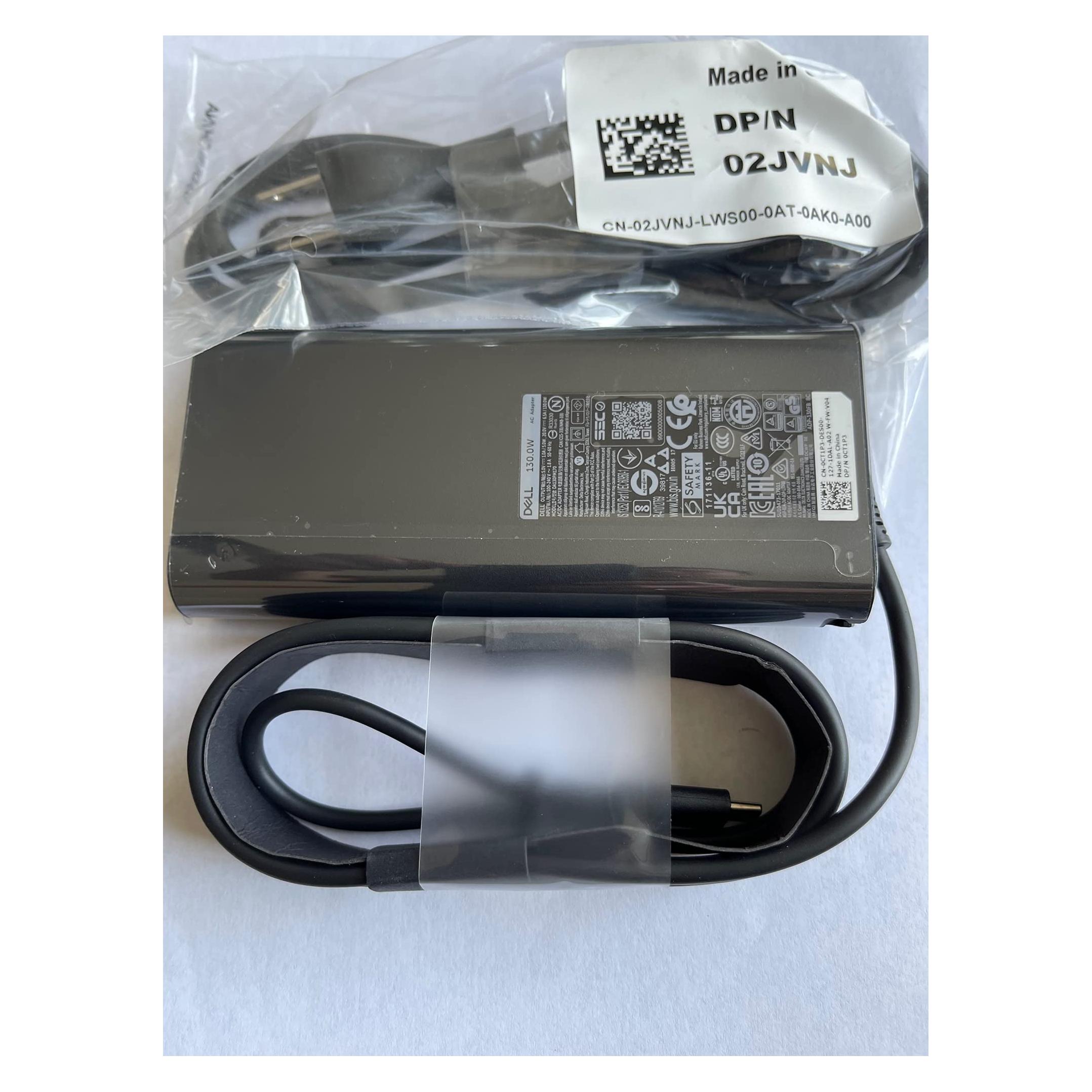 Dell AC Adapter 130W 20V 3 Pin Type C C6 Power Cord (130 W), Notebook Netzteil