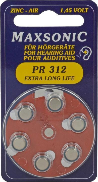Produktbild Panasonic Batterie für Hörgeräte MAXSONIC PR 312, 6 St (6 Stk.)