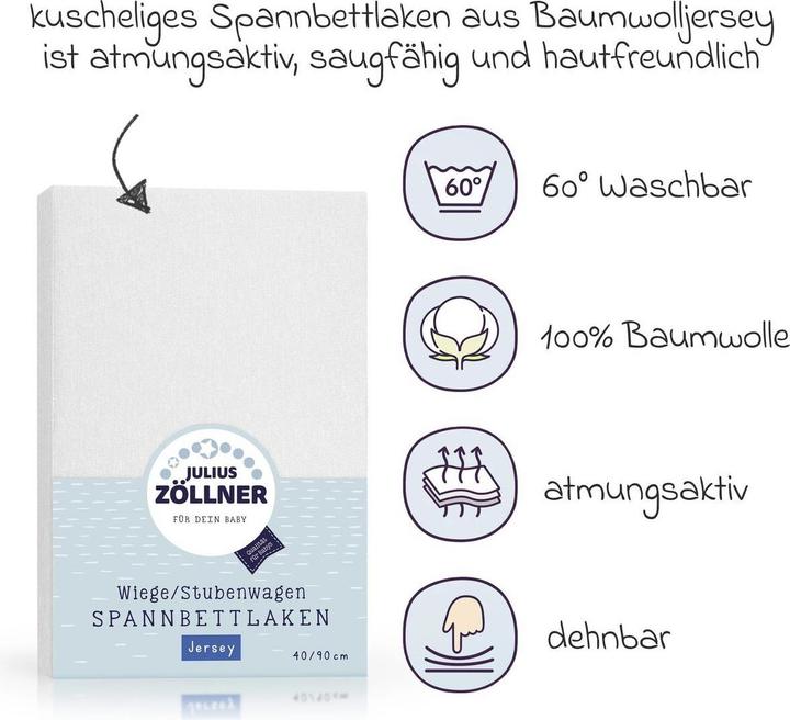Actual product image Julius Zöllner Spannbetttuch 2er Pack für kleine Matratzen