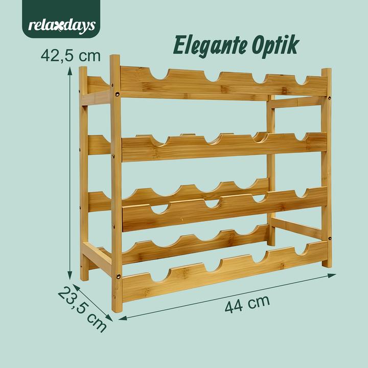 Actual product image Relaxdays winerack (45 x 23.50 x 42 cm)