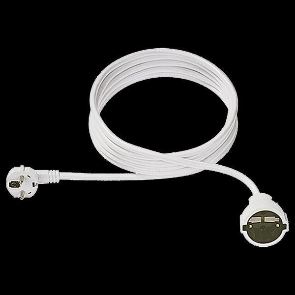 Image du produit Bachmann Câble d'extension Schuko, 230VAC, blanc 5m (5 m, CEE 7/7, PECO 7/5)