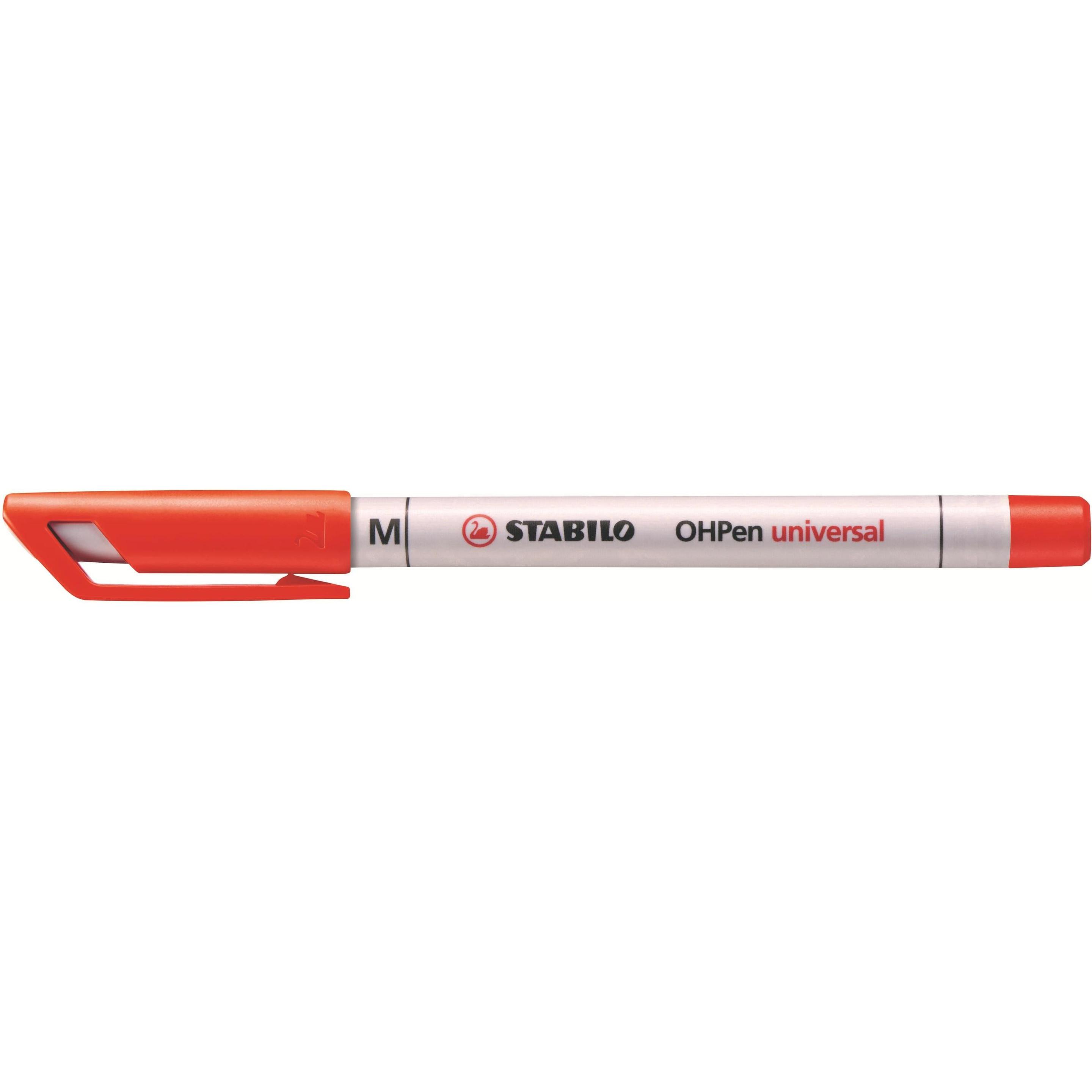 STABILO, Marker, OHPen universal Folienstift wasserlöslich (Rot, 1 mm, 1 x)