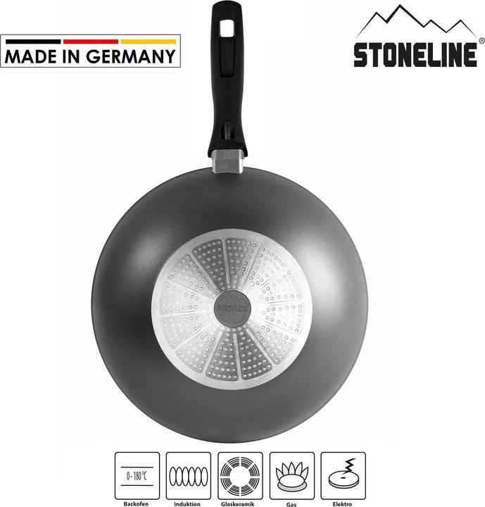 Actual product image Stoneline Wok 30cm, Made in Germany (Wok, Aluminium)
