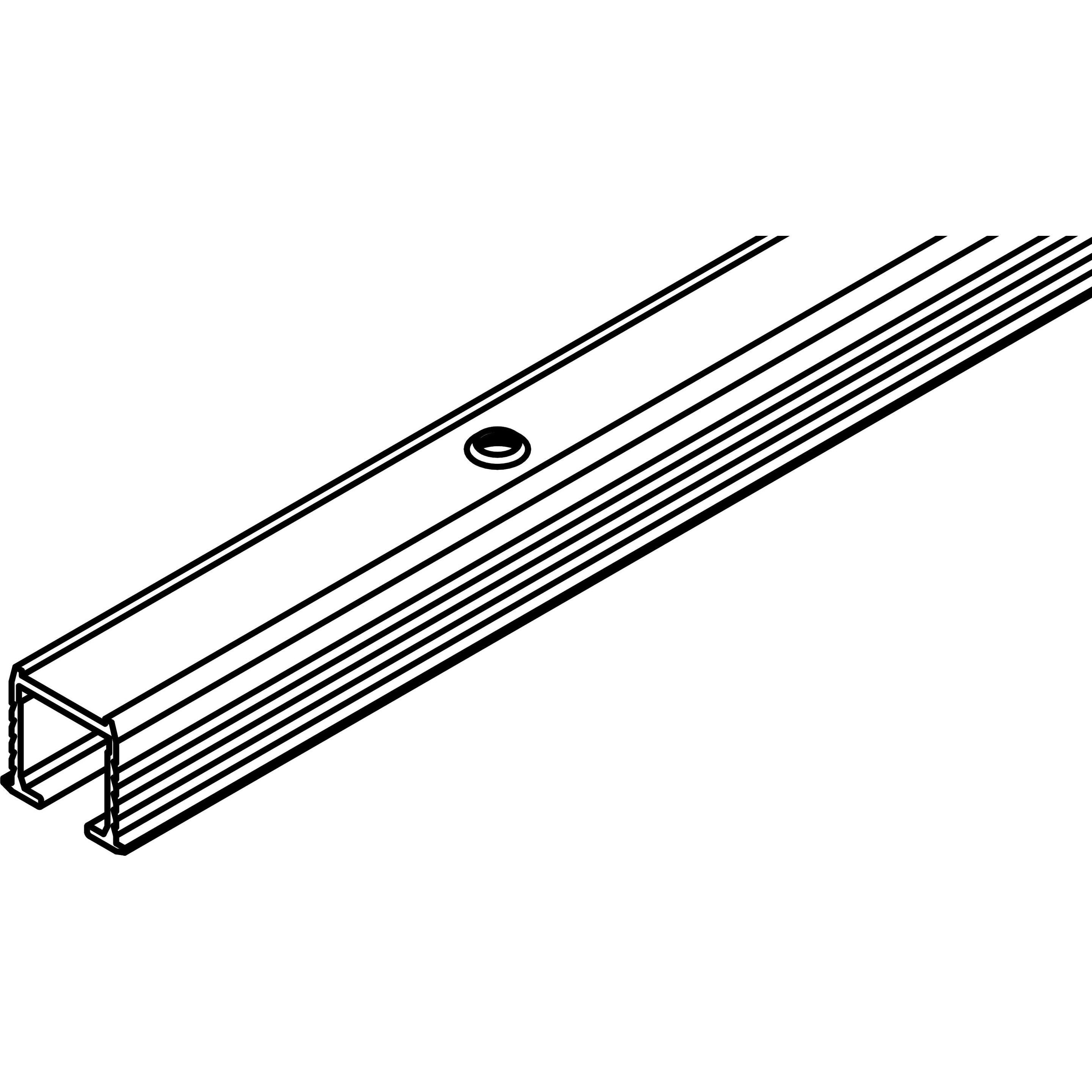 HAWA, Möbelausstattung, Einfachlaufschiene Alu Clipo (1 Stk.)