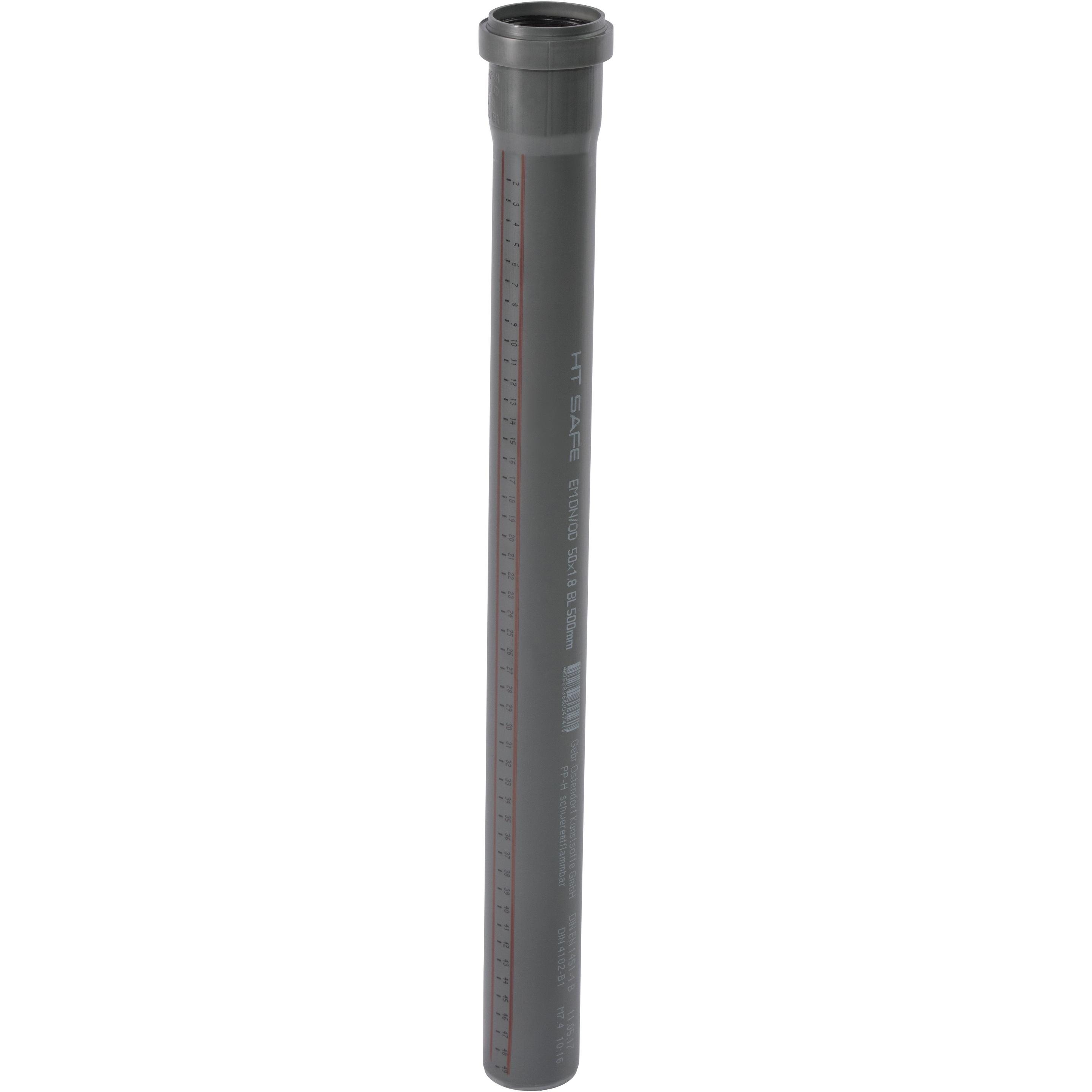 Csdk SL, Zubehör Sanitärinstallation, 50 x 500 mm Abflussrohr PP grau