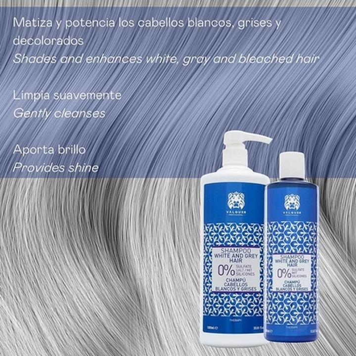 Immagine prodotto Valquer Shampoo per capelli bianchi e grigi 400ml (400 ml, Shampoo liquido)